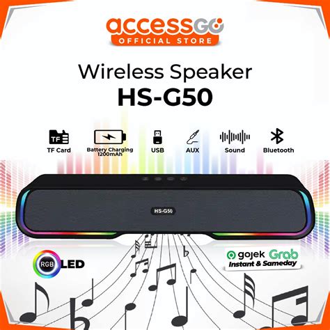 Jual Wireless Speaker Bluetooth Soundbar Rgb Led Hs G50 Shopee Indonesia