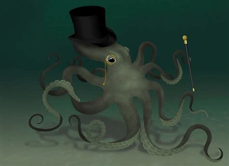 Octopus In A Top Hat Posters By Sizi Redbubble