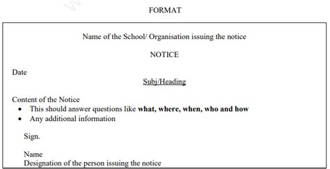 Cbse Class 12 English Advanced Writing Skills Notice Assignment