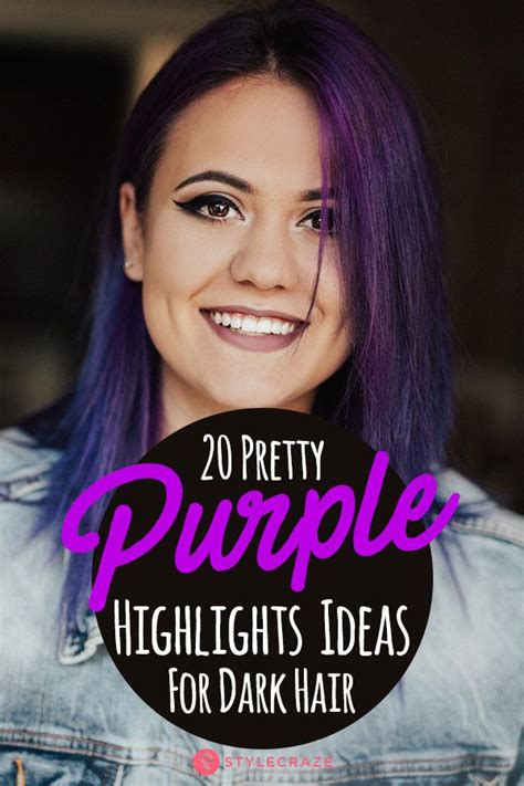 20 Pretty Purple Highlights Ideas For Dark Hair Artofit