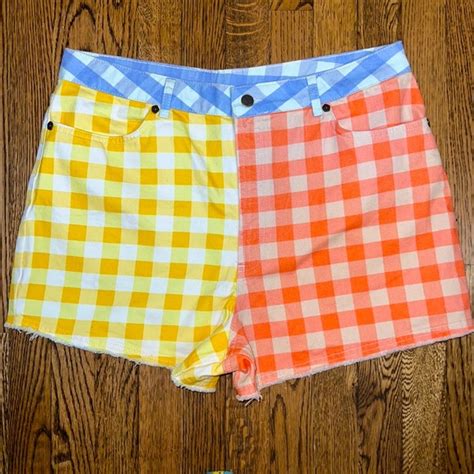 Farm Rio Shorts Nwt Farm Rio Gingham Denim Shorts Poshmark