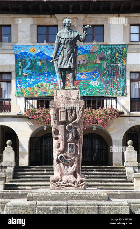 Don Tello Statue and Culture House Guernica Gernika-Lumo Basque Country ...