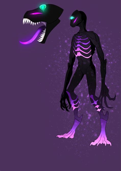 Monster Concept Art: Alien with Glowing Eyes and Claws