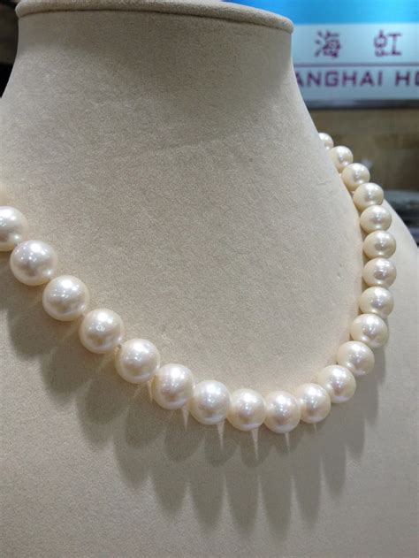 Classic Freshwater Pearl Necklace 11 12mm Big Pearl Necklace Perfectly Round Real Pearl Necklace