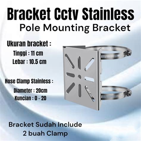 Promo Pole Mounting Bracket Cctv Bracket Stainless Buat Tiang Include