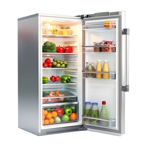 Ai Generated 3d Rendering Of A Refrigerator Or Fridge On Transparent