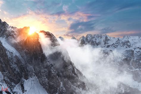 sunrise, mountains, nature, hd, 4k, 5k HD Wallpaper