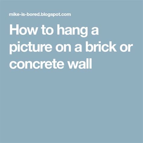 Best Way To Hang Pictures On Cinder Block Walls At Carolawelch Blog