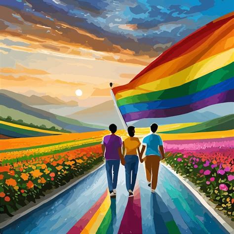 Premium Vector Vector Illustration Concept Of Freedom Of Lgbtq People