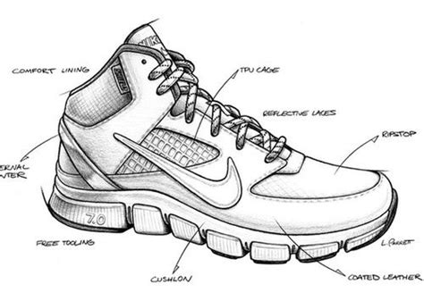 Running Shoes Sketch at PaintingValley.com | Explore collection of ...