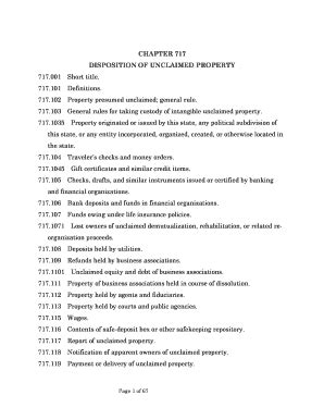 Fillable Online Disposition Of Unclaimed Property Fax Email Print