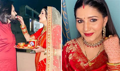 Haryanvi Dancer Sapna Choudhary Shares Photos On Karwa Chauth With