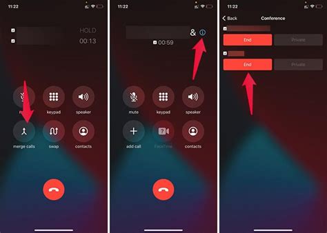 how to phone conference on iphone