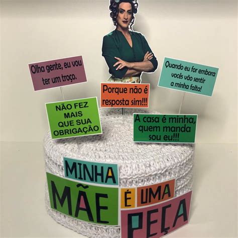 Topo De Bolo Minha M E Uma Pe A Elo Produtos Especiais