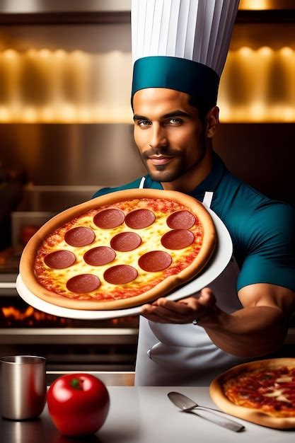 Premium AI Image A Man In A Chef S Uniform Cooking Food