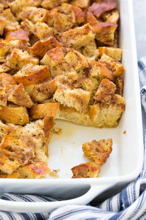 Easy No Fuss Baked French Toast Casserole With Cinnamon Sugar Topping French Toast