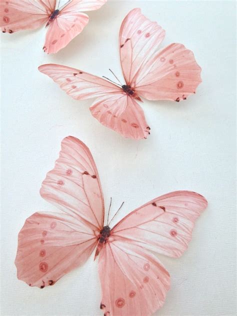 6 Luxury Nude Flying 3D Butterflies Bedroom Home Wall Etsy