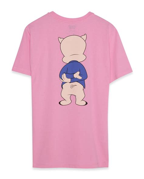 Camiseta Manga Curta Masculina Presuntinho Looney Tunes Rosa Fanlab