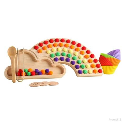 Jouets Empilables De Couleurs Jeu De Perles De Planche En Bois Jouet