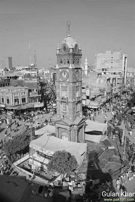 Old View Of Clock Tower Faisalabad Punjab Pakistan Landscape