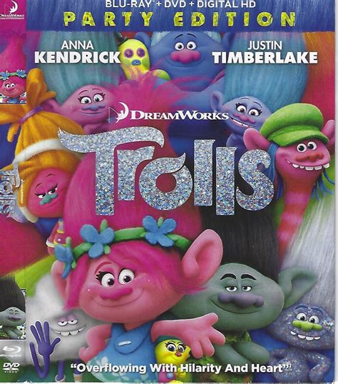 Trolls Party Edition Blu Ray Dvd And Combo Wcomic Book Signed By Robert