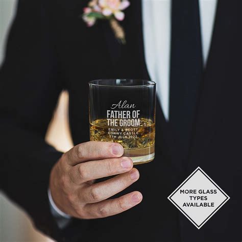 Personalised Father Of The Groom Wedding Glass Becky Broome Becky Broome