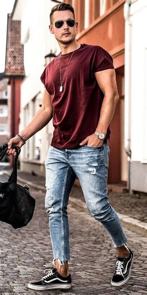 Dicas e inspirações de como usar calça destroyed masculina Moda