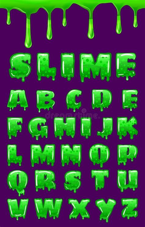 Slime Font Type Number 5 Latin Alphabet Green Bubbling Toxic Mold Vector Cartoon Style