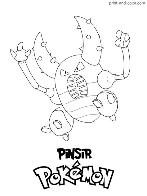 Pinsir Coloring Pages Free Pokemon Coloring Pages Printables