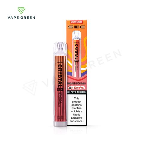 Pineapple Peach Mango Disposable Vape By Ske Crystal Bar Free Uk