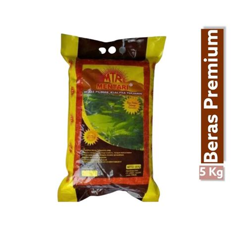 Jual Beras Mentari 5kg Beras Pulen Putih Enak 5kg Shopee Indonesia