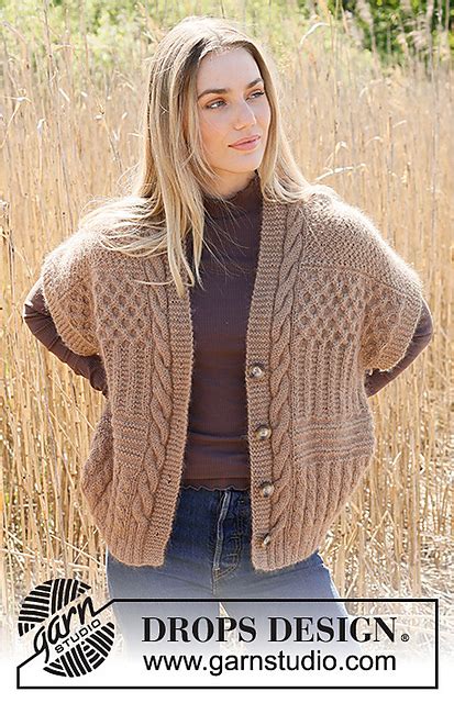 Ravelry Cracked Walnuts Vest Pattern By Drops Design