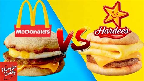 Hardees English Muffin Sandwich Vs Mcdonalds Sausage Mcmuffin