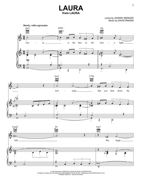 Laura Sheet Music Direct