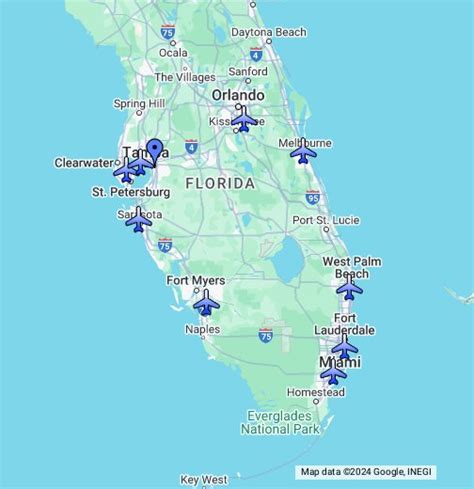 Us East Coast Airport Map