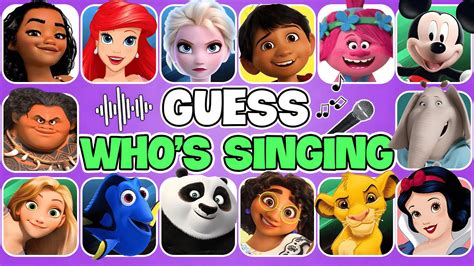 Guess WHO S SINGING Guess 60 DISNEY Characters By Their SONG DISNEY