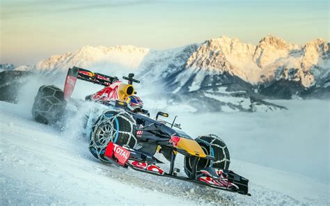 Hintergrundbilder Sport Auto Schnee Fahrzeug Formel Red Bull