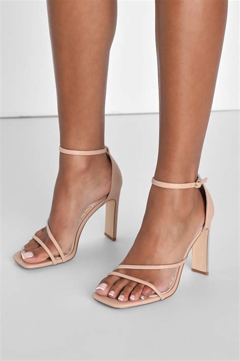 Light Nude Heels Strappy High Heels Ankle Strap Heels Lulus