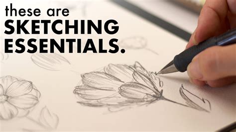 How to sketch flowers before you paint. - YouTube