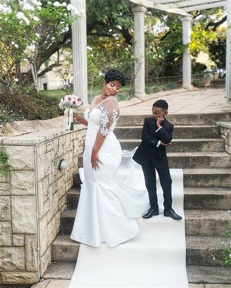 Short South African Actor Weds Beautiful Wife In Lavish Wedding Photos