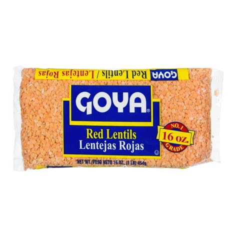 Goya Red Lentil Beans Lentejas 16 Oz Bag