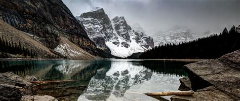 Wallpaper : Lake Louise, mountains, Banff National Park, winter 2560x1080 - Mzark - 1753759 - HD ...