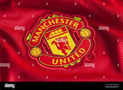 Manchester United Club Crest Stock Photo Alamy