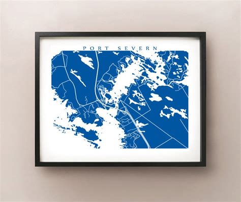 Port Severn Map Print Muskoka Ontario Poster Art - Etsy