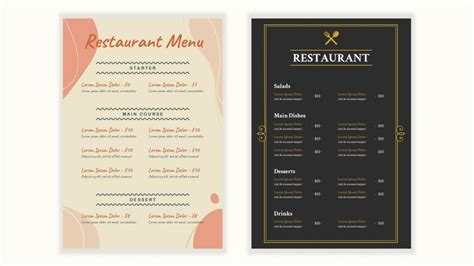 Restaurant Menu Template Google Slides