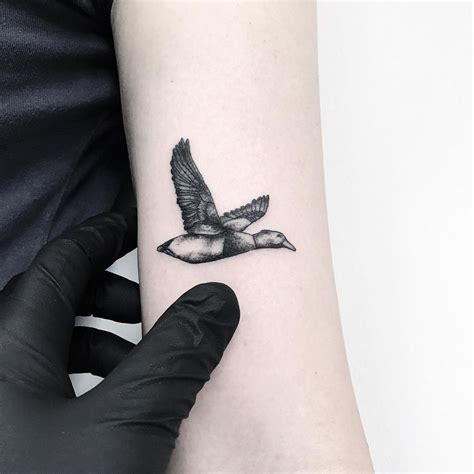 Flying goose tattoo by Loughie Alston - Tattoogrid.net