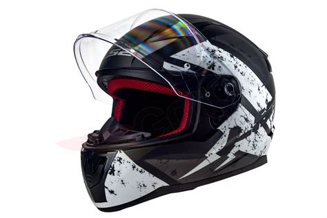 Kask Motocyklowy Integralny Ls Ff Rapid Deadbolt Matt Black White L