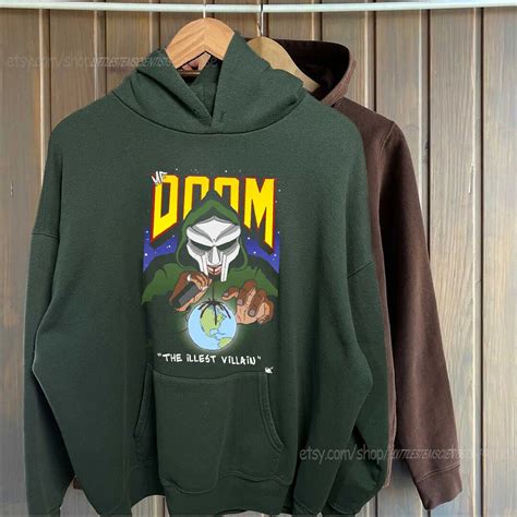 Vintage Mf Doom The Illest Villains Hoodie Green 90s Hip Hop Hoodies Etsy