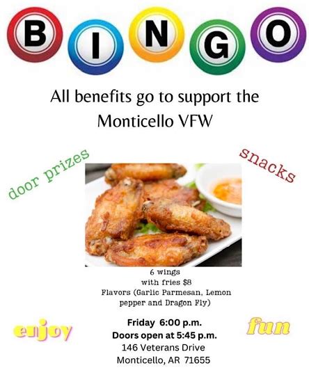 Bingo At The Vfw Hut Tonight Monticello Live