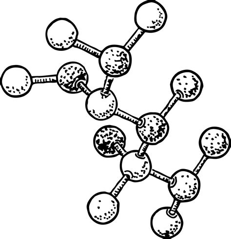 molécula y molecular estructura bosquejo ilustración átomo moléculas